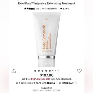 ⭐️2/100$⭐️🎄🎄NWOB Kate Somerville ExfoliKate™ Intensive Exfoliating Treatment
